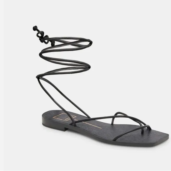 Dolce Vita Shoes Women’s 6.5 Ivette Sandals Black Stella  Gladiator