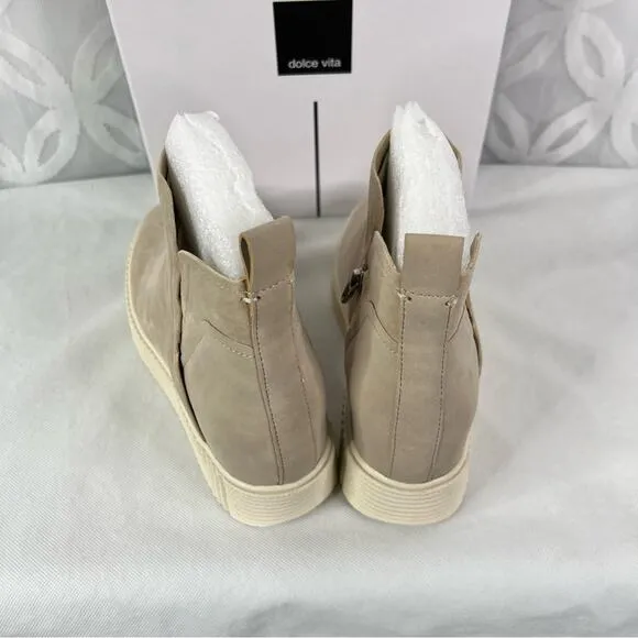 DOLCE VITA Size 8 Corrie Suede High-Top Wedge Heel Sneakers NIB