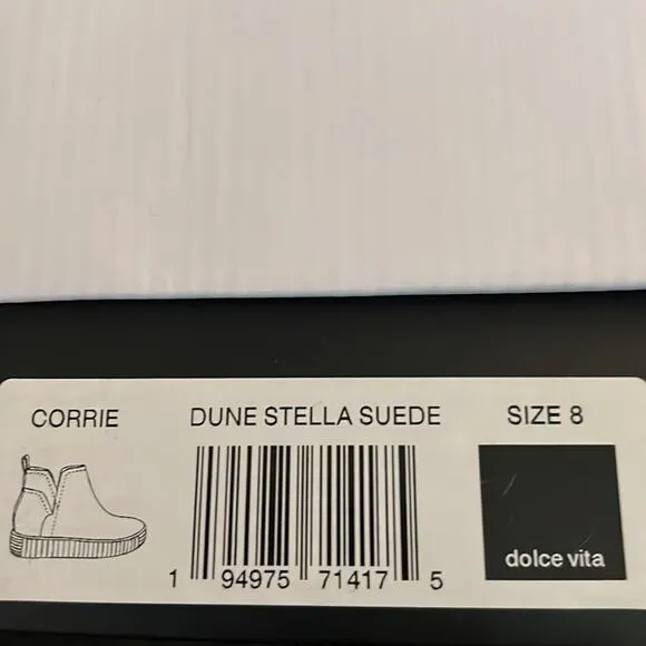DOLCE VITA Size 8 Corrie Suede High-Top Wedge Heel Sneakers NIB