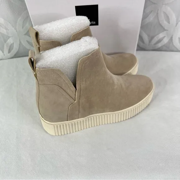 DOLCE VITA Size 8 Corrie Suede High-Top Wedge Heel Sneakers NIB