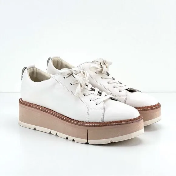 Dolce Vita Toyah Platform Sneakers in White Leather Women’s Size 9
