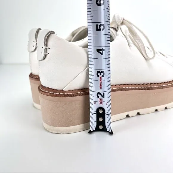 Dolce Vita Toyah Platform Sneakers in White Leather Women’s Size 9