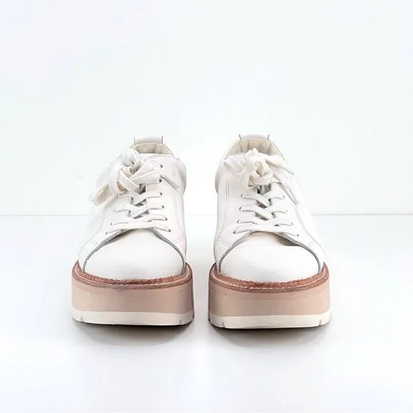 Dolce Vita Toyah Platform Sneakers in White Leather Women’s Size 9