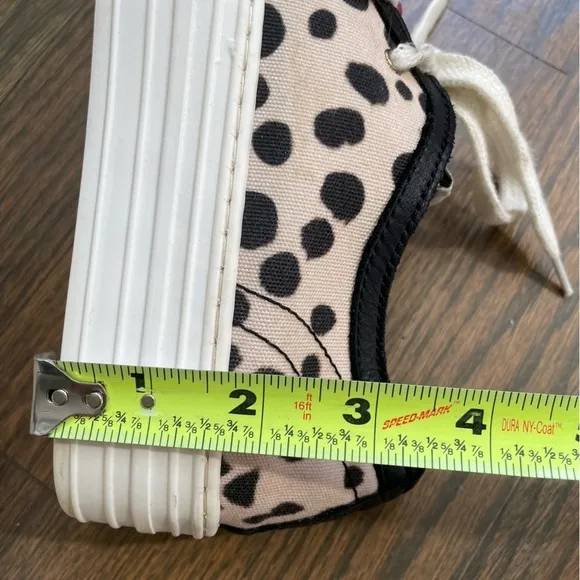 Dolfie Platform Sneakers Handmade Leather Dalmatian print EU 38