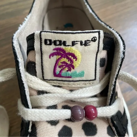 Dolfie Platform Sneakers Handmade Leather Dalmatian print EU 38