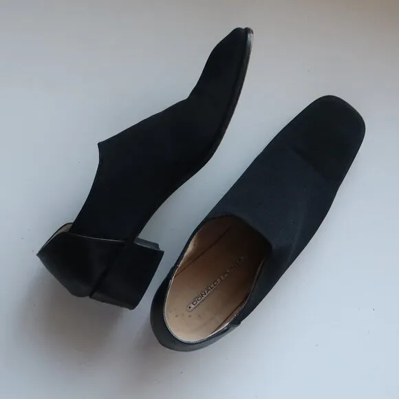 Donald J. Pliner Black Block Heel Slip-on Shoes
