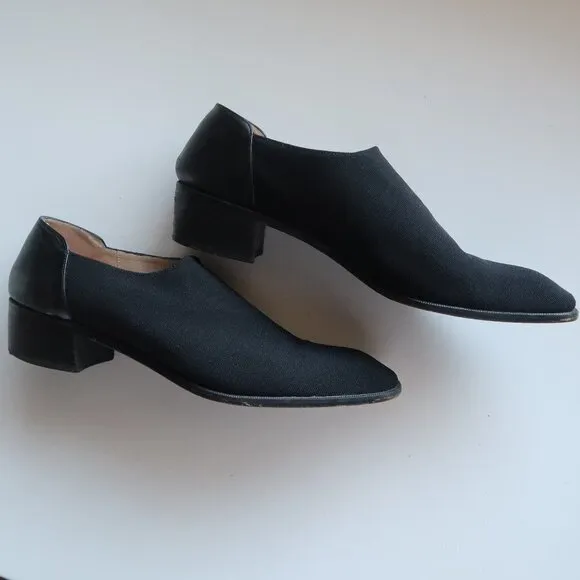 Donald J. Pliner Black Block Heel Slip-on Shoes