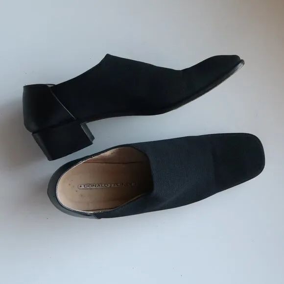 Donald J. Pliner Black Block Heel Slip-on Shoes