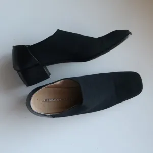 Donald J. Pliner Black Block Heel Slip-on Shoes