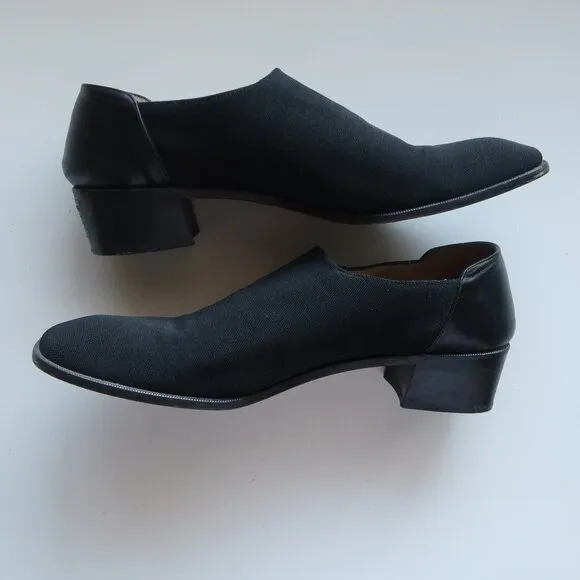 Donald J. Pliner Black Block Heel Slip-on Shoes