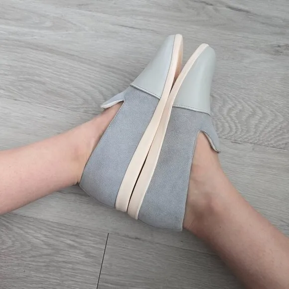 Dooeys | gray recycled vegan suede preppy house loafers shoes | WMS 7.5