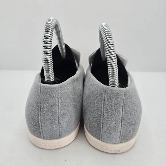 Dooeys | gray recycled vegan suede preppy house loafers shoes | WMS 7.5