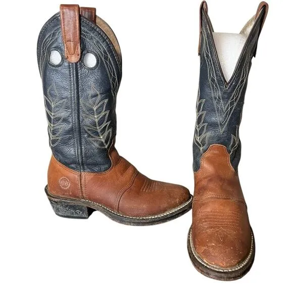 DOUBLE H Buckaroo Leather Embroidered Western Cowboy Boots Women’s Size 6.5