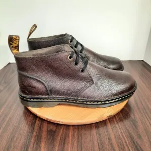 Dr Doc Martens Sussex Mens 13 Boots Chukka Brown Pebbled Leather Industrial