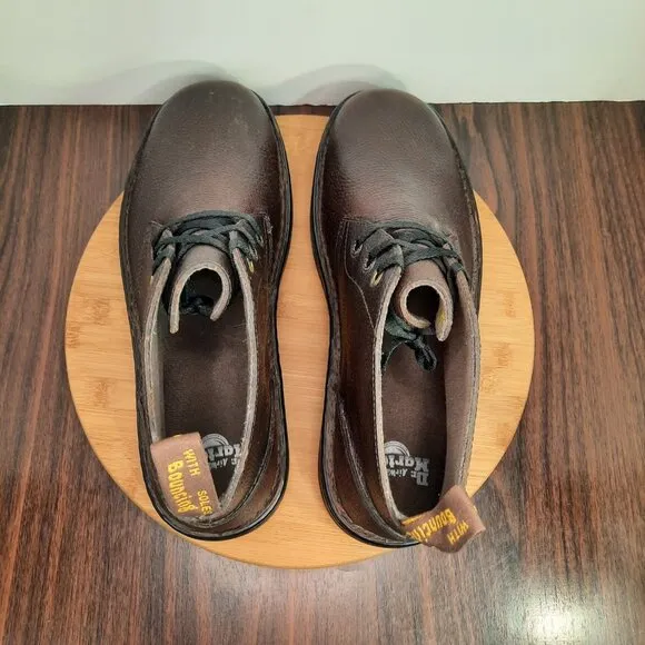 Dr Doc Martens Sussex Mens 13 Boots Chukka Brown Pebbled Leather Industrial