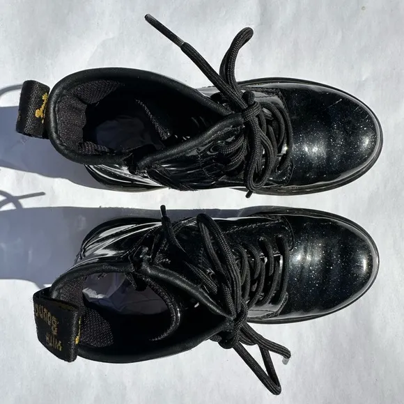 Dr. Martens 1460 Glitter J Lace up Boots Coated Sparkle Kid’s/Girl’s Size 1