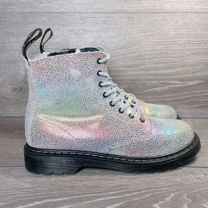 Dr Martens 1460 Pascal Iridescent Leather 8-Eye Women’s Sz 5 Rainbow Boots