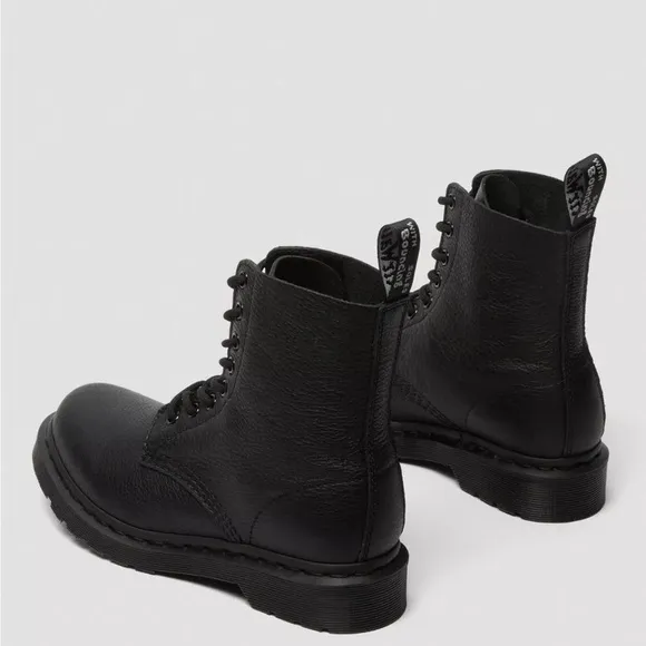 Dr. Martens 1460 Pascal Mono Black Lace-Up Leather Boots - NWT
