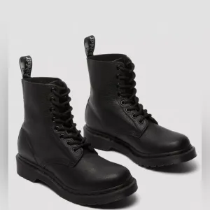 Dr. Martens 1460 Pascal Mono Black Lace-Up Leather Boots - NWT