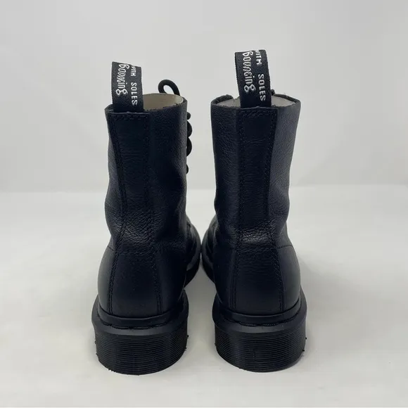 Dr. Martens 1460 Pascal Mono Black Lace-Up Leather Boots - NWT