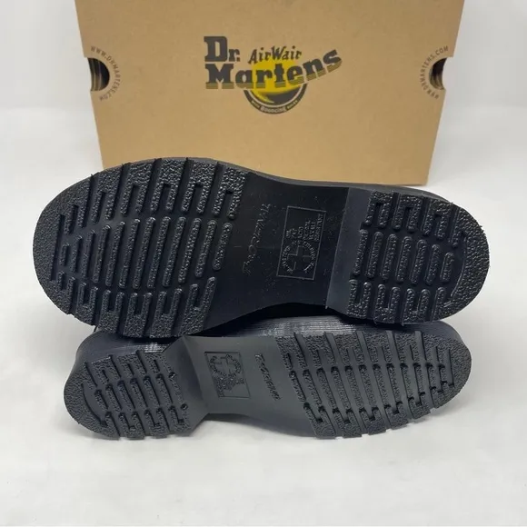 Dr. Martens 1460 Pascal Mono Black Lace-Up Leather Boots - NWT