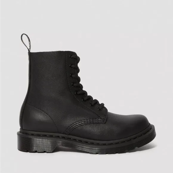 Dr. Martens 1460 Pascal Mono Black Lace-Up Leather Boots - NWT