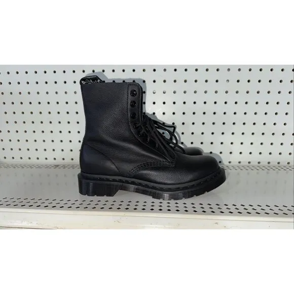 Dr. Martens 1460 Pascal Mono Womens Leather Combat Boots Size US 10 EU 42 Black