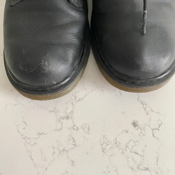 Dr. Martens 1461Y Slip Resistant Youth Black Leather Oxford Shoes Size 7 AW004