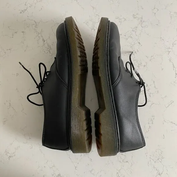 Dr. Martens 1461Y Slip Resistant Youth Black Leather Oxford Shoes Size 7 AW004