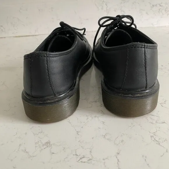 Dr. Martens 1461Y Slip Resistant Youth Black Leather Oxford Shoes Size 7 AW004