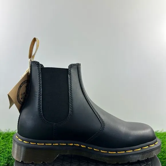 Dr. Martens 2976 Chelsea Boots Women Size 7 Black Vegan Leather Shoes NEW