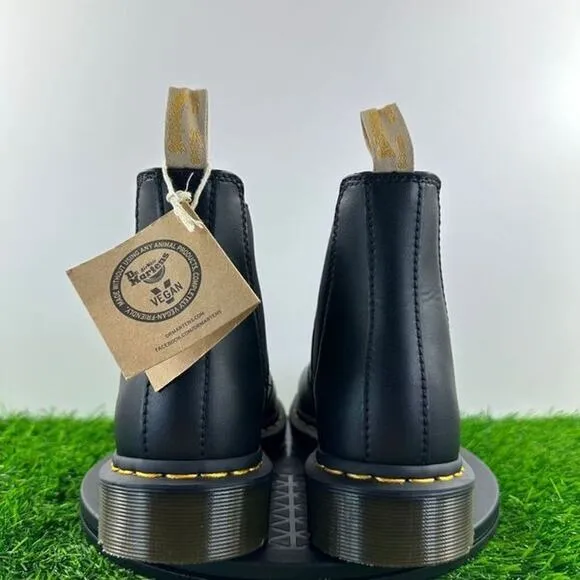Dr. Martens 2976 Chelsea Boots Women Size 7 Black Vegan Leather Shoes NEW