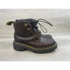 Dr. Martens Air Wair Women's Boot Work Combat Ankle Lace Up Leather US 4 Brown