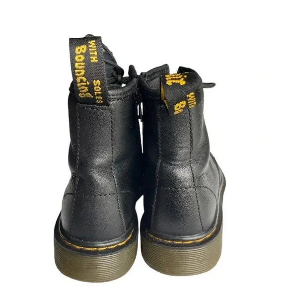 Dr Martens Black leather boots kids size 1
