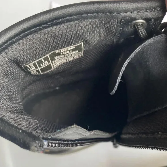 Dr Martens Black leather boots kids size 1