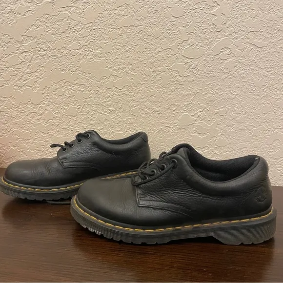 Dr. Martens Boston Black Leather Oxford Shoes Boots Mens Size 7 Style AW004