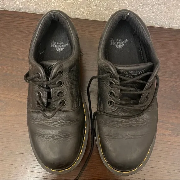 Dr. Martens Boston Black Leather Oxford Shoes Boots Mens Size 7 Style AW004