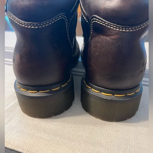Dr. Martens brown leather low boots, size 6