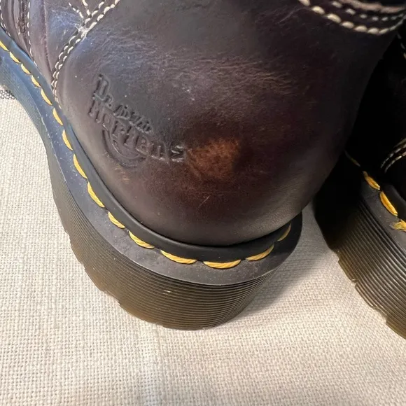 Dr. Martens brown leather low boots, size 6
