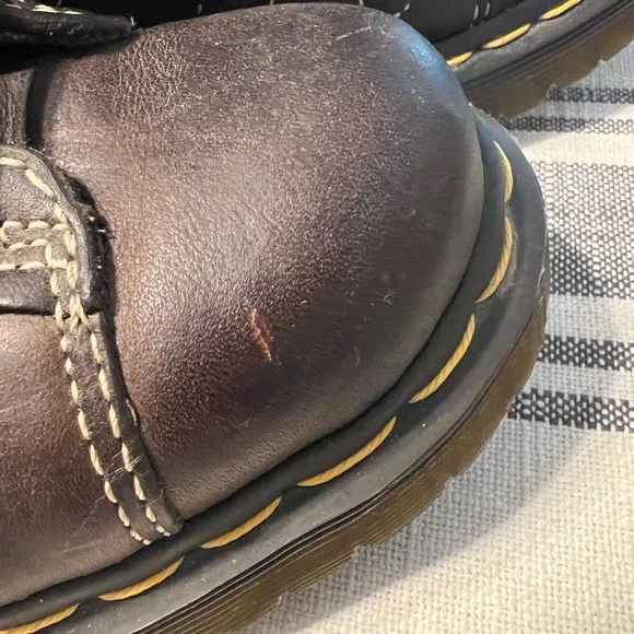 Dr. Martens brown leather low boots, size 6