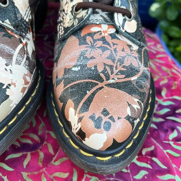 Dr. Martens Cerys Pointed Toe Floral 14 Eye Tall Boots