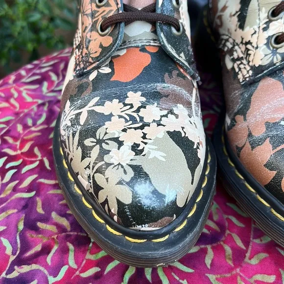 Dr. Martens Cerys Pointed Toe Floral 14 Eye Tall Boots