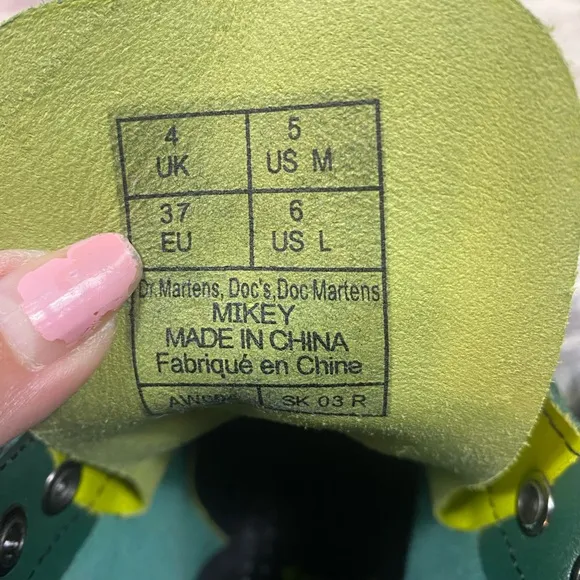 Dr Martens Children's Shoes 6 Hole Brooklee Mikey in M Green 21758316 Doc