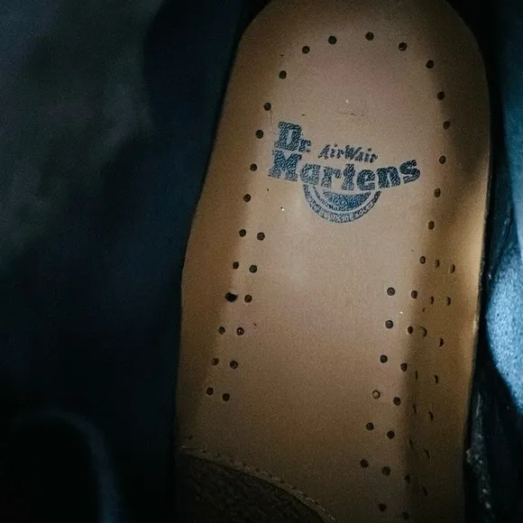 Dr. Martens Combat Boots, Size 8, Black Smooth Leather