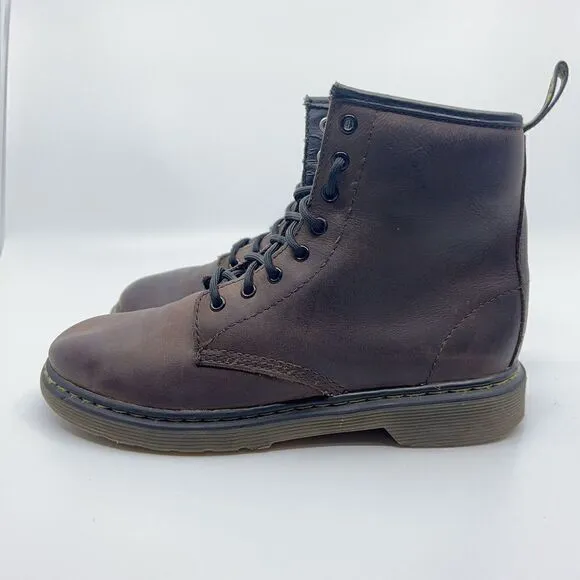 Dr Martens Delaney Men’s Size 4 Brown Leather Size Zip Up Boots Shoes 1460