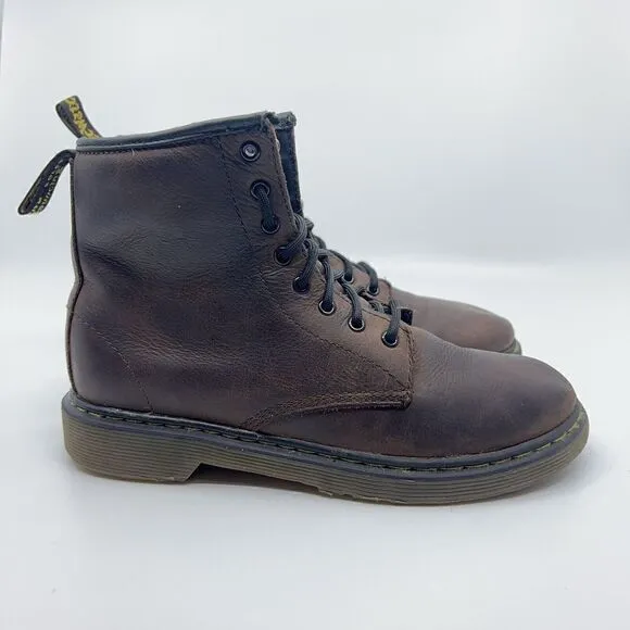 Dr Martens Delaney Men’s Size 4 Brown Leather Size Zip Up Boots Shoes 1460