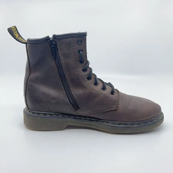 Dr Martens Delaney Men’s Size 4 Brown Leather Size Zip Up Boots Shoes 1460