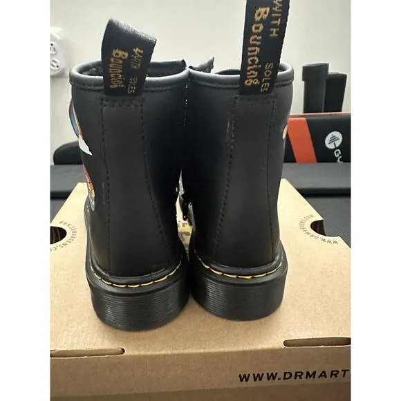 Dr. Martens Doc 1460 J Juniors Original Leather Lace Up Boots, Black, Size US 13