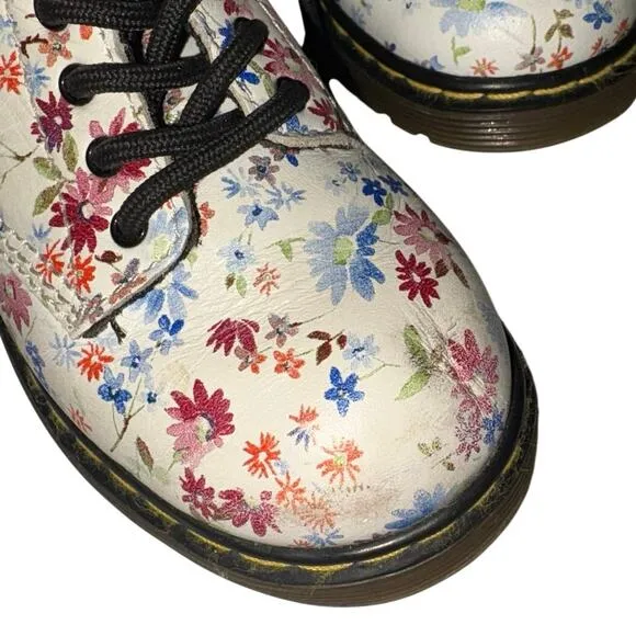Dr. Marten's Girls Brooklee Floral Boots Size US 8