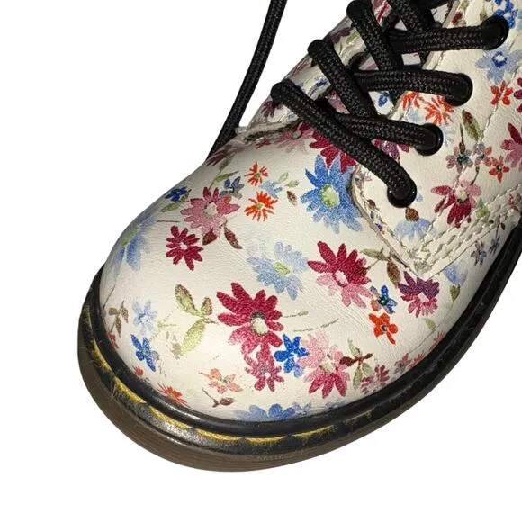 Dr. Marten's Girls Brooklee Floral Boots Size US 8